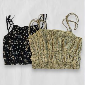 Bundle of 2 Floral Print Crop Tops